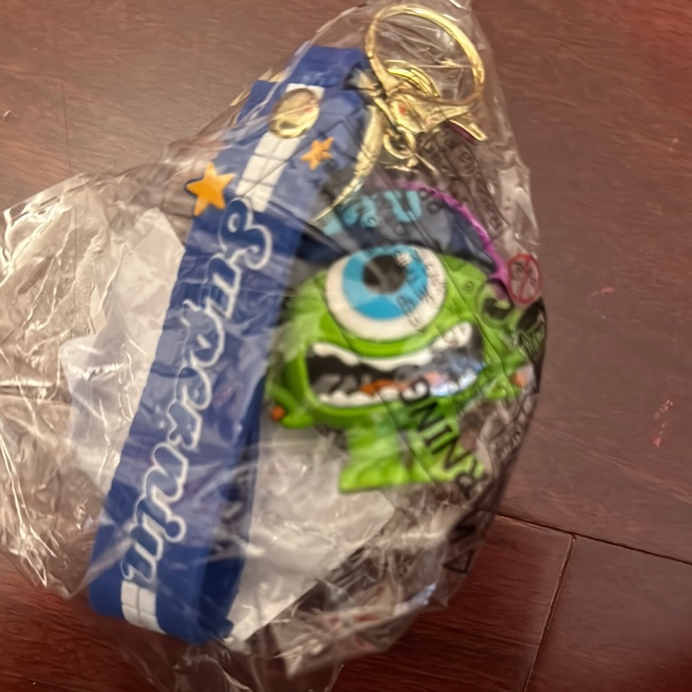 Supreme Blue and Green Keychain with Mike Wazowski